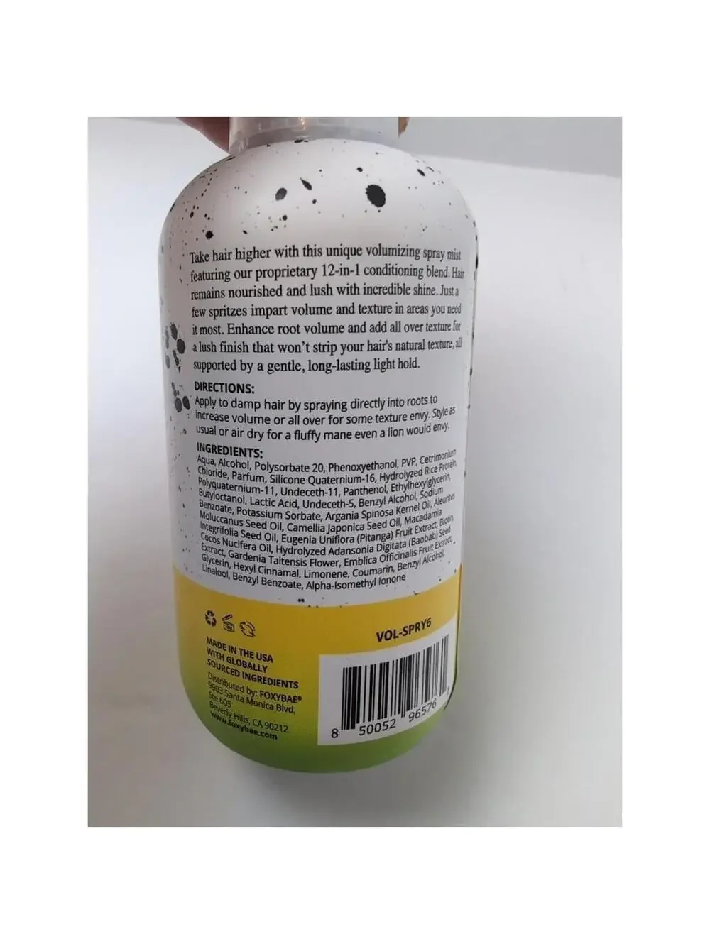 FoxyBae No Fox Given Bae Area Bounce Leave In Volume Spray 6 Oz